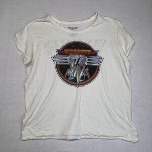 Van Halen World Tour 1979 White Tshrit Distressed Women’s Large